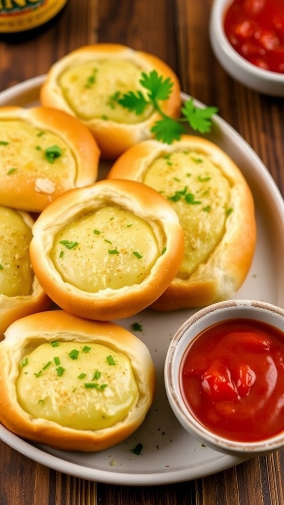 Golden garlic bread made with King
